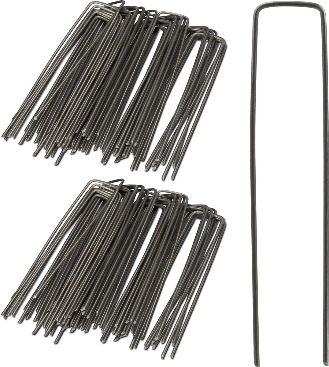 Relaxdays 100x Gronddoekpen - Grondanker - Haring - Gronddoekhaak - Grondhaken - 2mm - Afbeelding 8