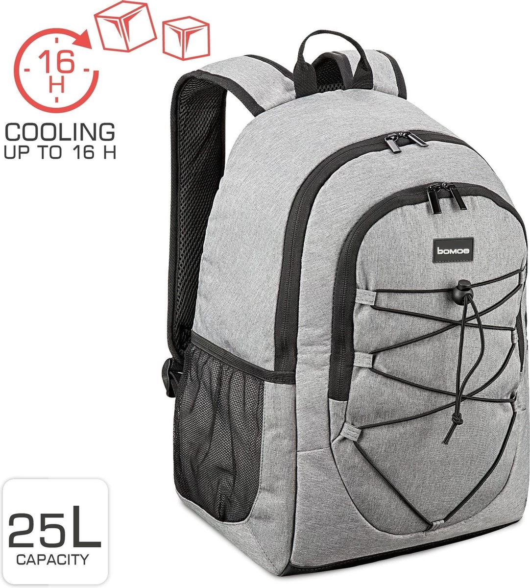Bomoe Koeltas Rugzak IceBreezer KR45 Koelrugzak Grijs 45x19x33 Cm - 25 Liter - Afbeelding 6