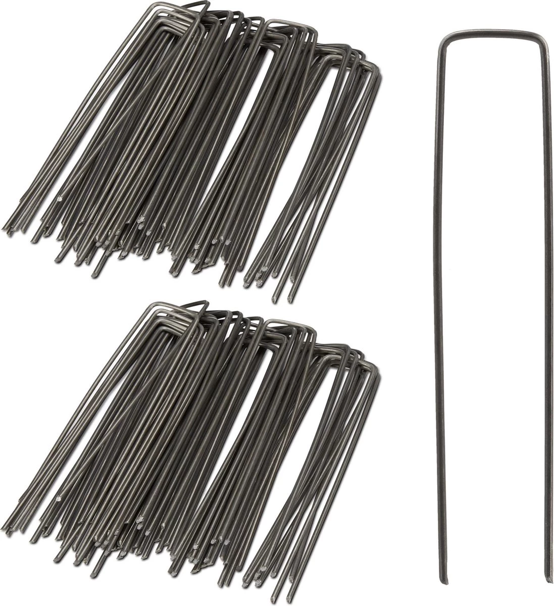 Relaxdays 100x Gronddoekpen - Grondanker - Haring - Gronddoekhaak - Grondhaken - 2mm