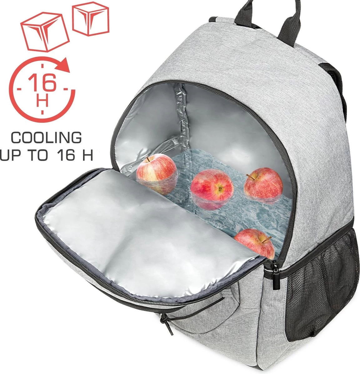 Bomoe Koeltas Rugzak IceBreezer KR45 Koelrugzak Grijs 45x19x33 Cm - 25 Liter - Afbeelding 8