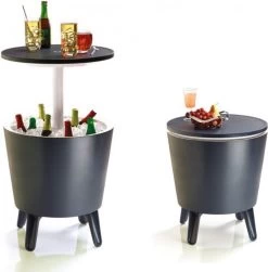 Keter Coolbar Partytafel – 49,5x49,5x57cm - Antraciet