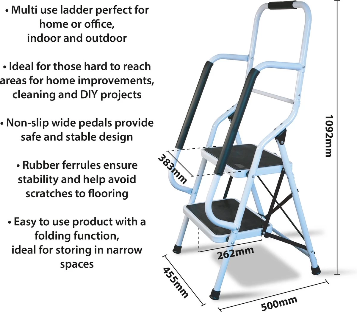 Aidapt Opstapkruk Met Leuning - 2 Treden - Afbeelding 4