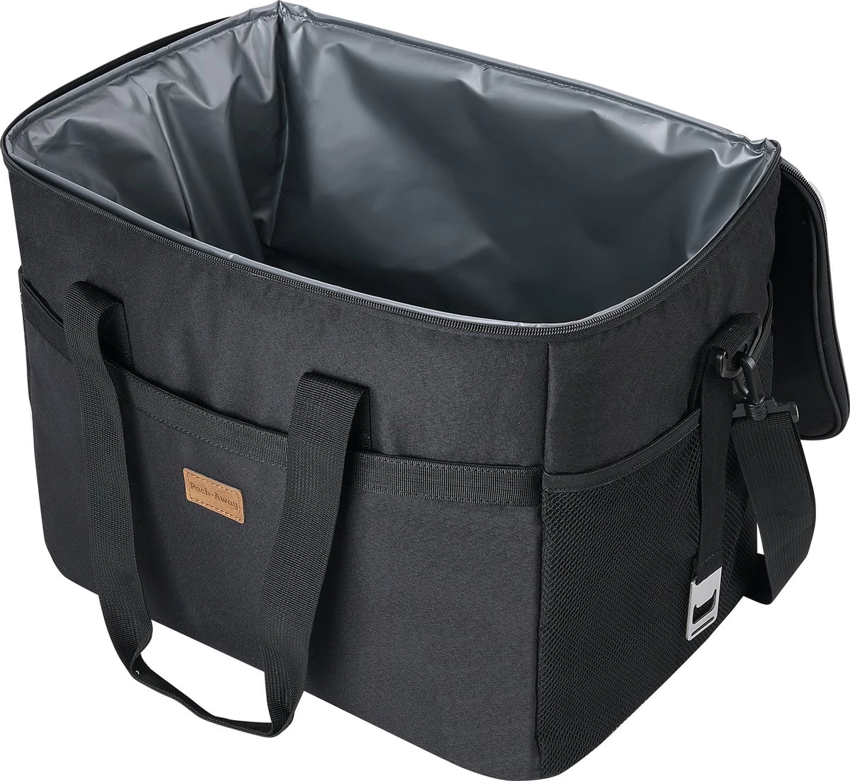 Packaway 4 Laags Geïsoleerde Koeltas - Lunchtas 40 Liter - Zwart - Afbeelding 2