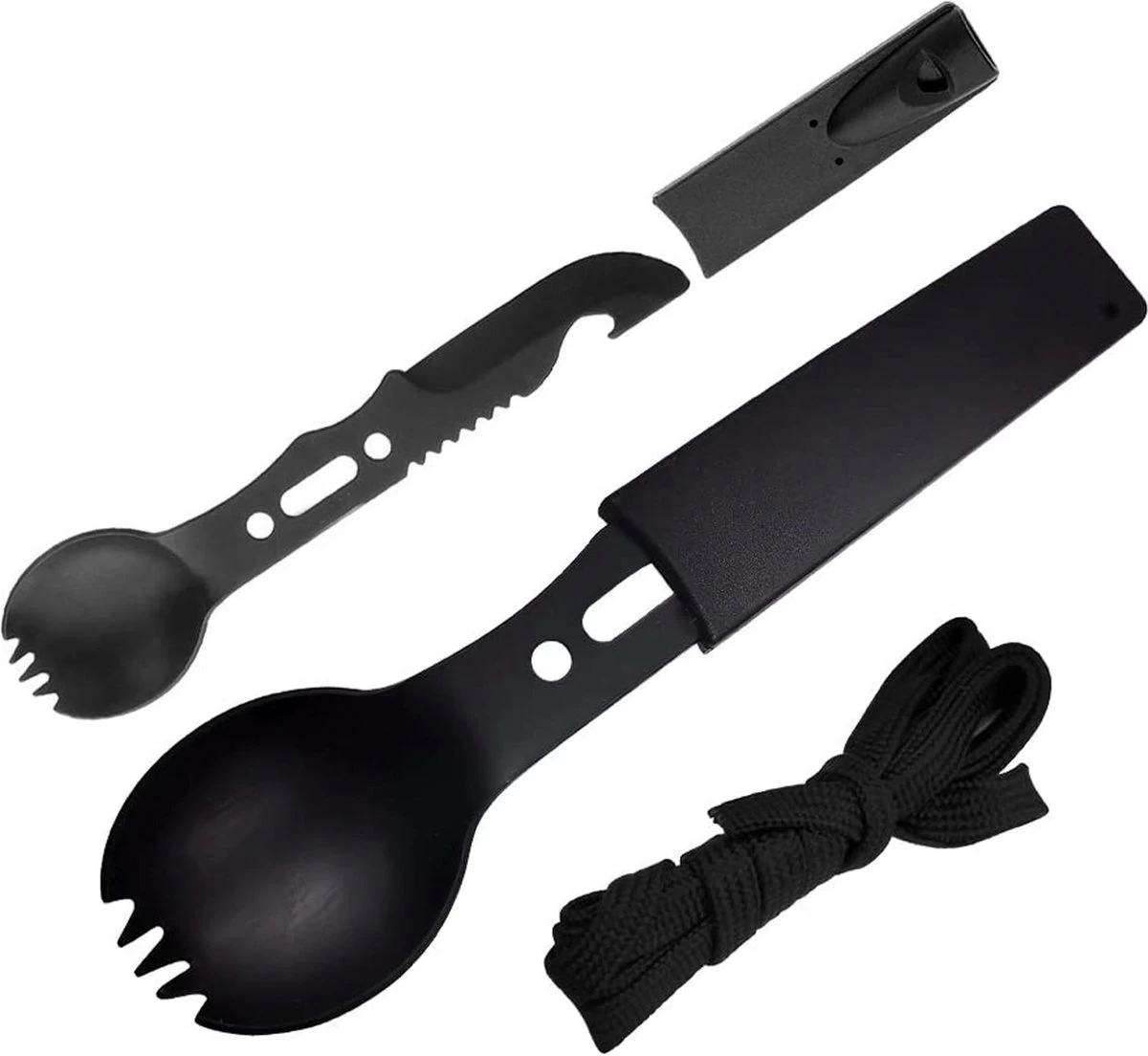 Lynnz® Spork 7 In 1 - Camping Bestek - Campingbestek - Campingservies - Reisbestek - Bestek To Go - Jachtmes - Rambomes - Afbeelding 6