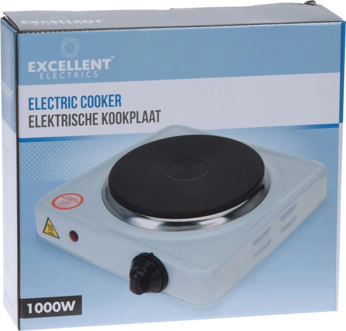 Kookplaat Basic Ø 16 Cm Elektrisch Wit Enkel Pits 1000W 5-standen 22 X 22 X 7 Cm - Afbeelding 6