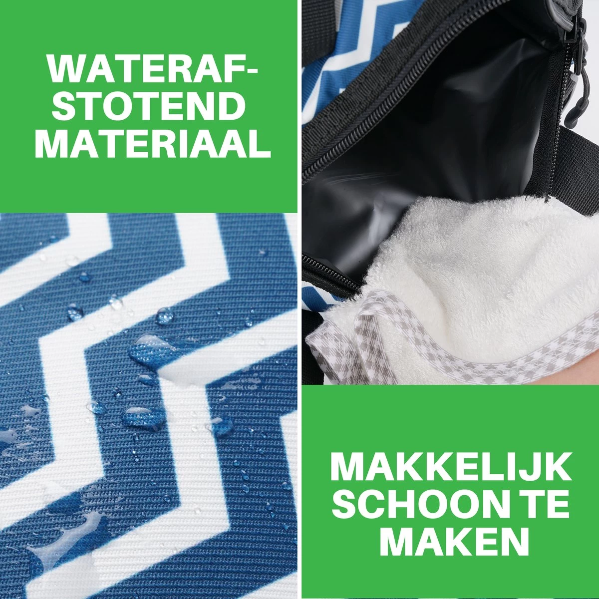 Brisby 4 Laags Geïsoleerde Koeltas - Lunchtas 10 Liter - Zigzag Blauw - Afbeelding 6