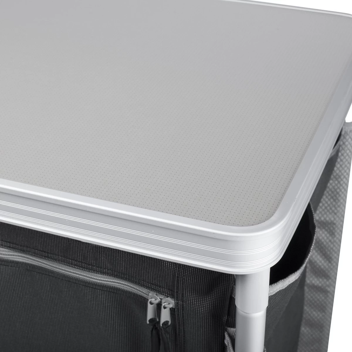 Campart Campingkeuken KI-0734 - Campingkast Groot - 4 Verstelbare Poten - Opvouwbaar En Lichtgewicht - Inclusief Opbergtas - Grijs - Afbeelding 5