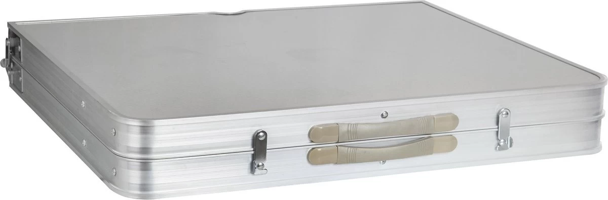 Capture Outdoor, "Camp6 AL-120L" Luxe Inklapbare Stabiele Kampeertafel, Voor 6 Personen, Aluminium, 70x120cm, Aluminium Vierkante Poten, In De Hoogte Regelbaar, Inklapbaar In Een Draagbare Koffer Formaat, Met Steun Voor Parasol, … - Afbeelding 2