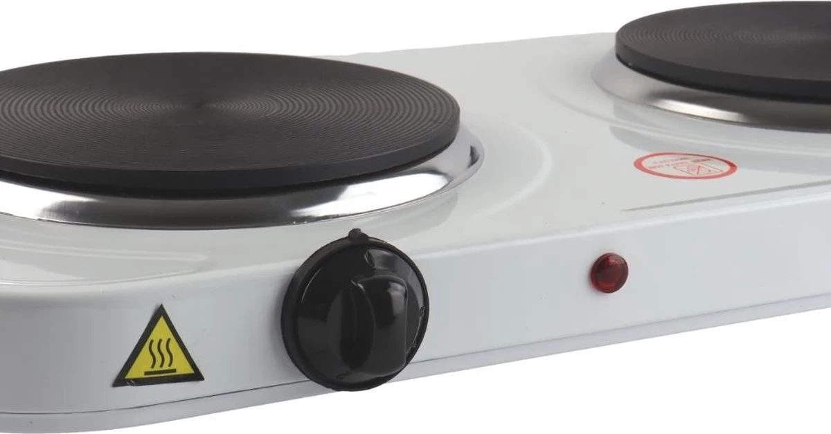 Orange85 Kookplaat - Elektrisch - 2 Pits - Kampeer Accessoires - Wit - 48x27x5cm - Metaal - Fornuis - Vrijstaand - Afbeelding 5