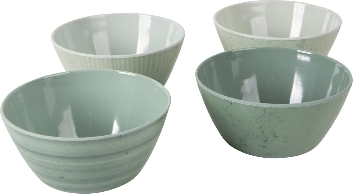 Bo-Camp Servies - Campingbord - 100% Melamine - 16 Delig - Mix & Match - Groen - Afbeelding 3