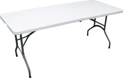 ERRO Campingtafel - Vouwtafel - 180x74x72 Cm - Wit - Voor 8 Personen