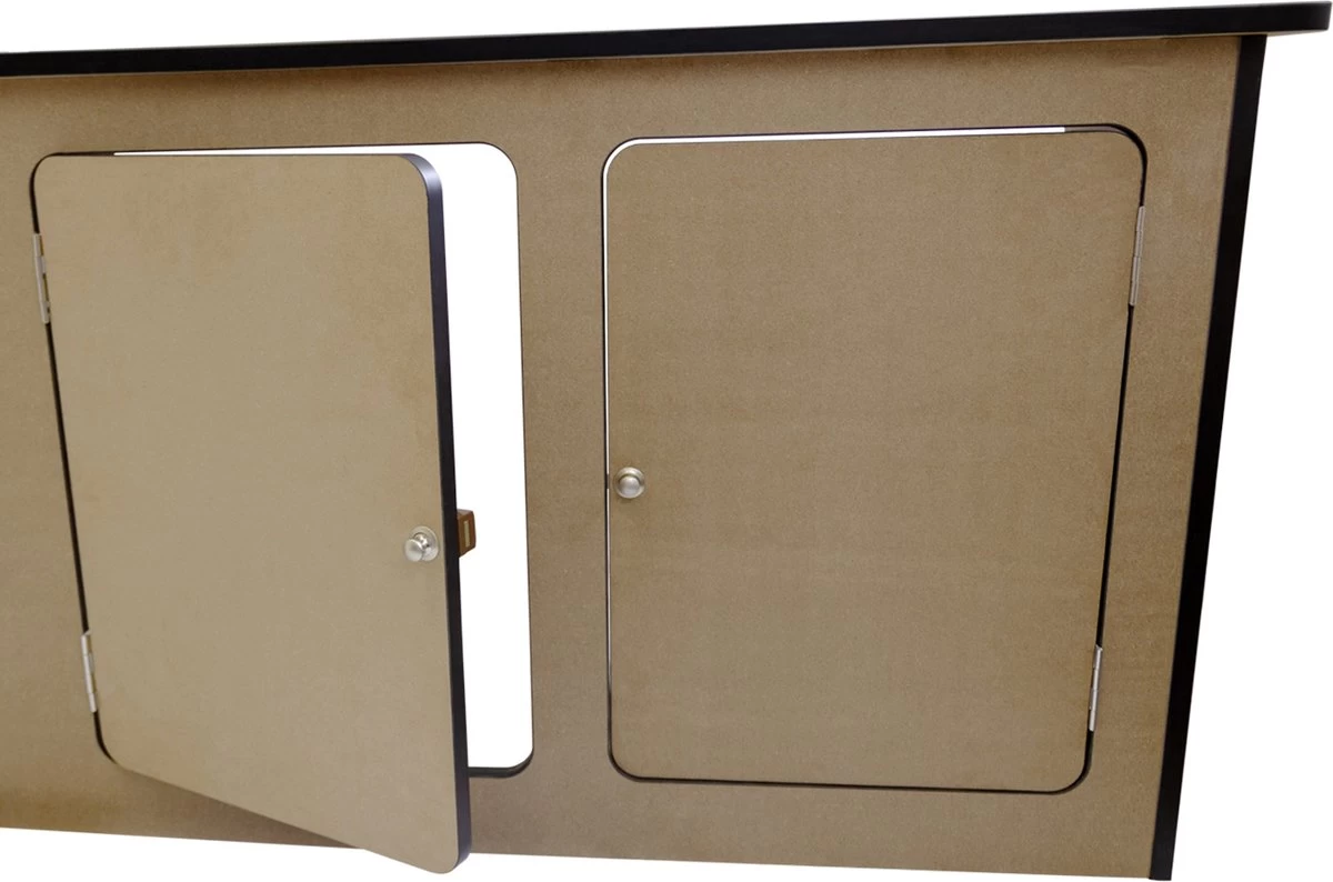 Camper Keuken MDF - Linkerkant EU - Inclusief Kledingstang + Wijnrek - Onbewerkt - Inbouw Kasten Inrichting Kampeerauto Caravan - Afbeelding 5