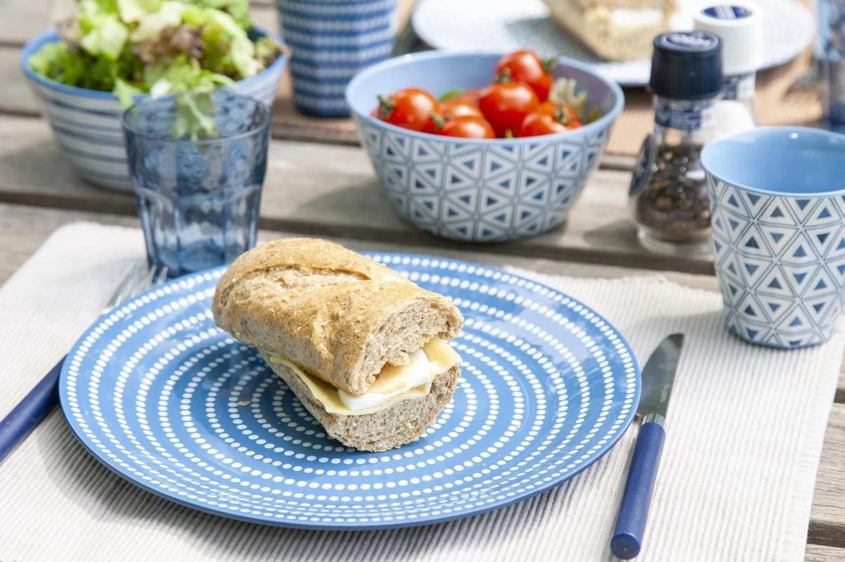 Bo-Camp - Servies - Mix & Match- 16-Delig - Blauw - Afbeelding 9