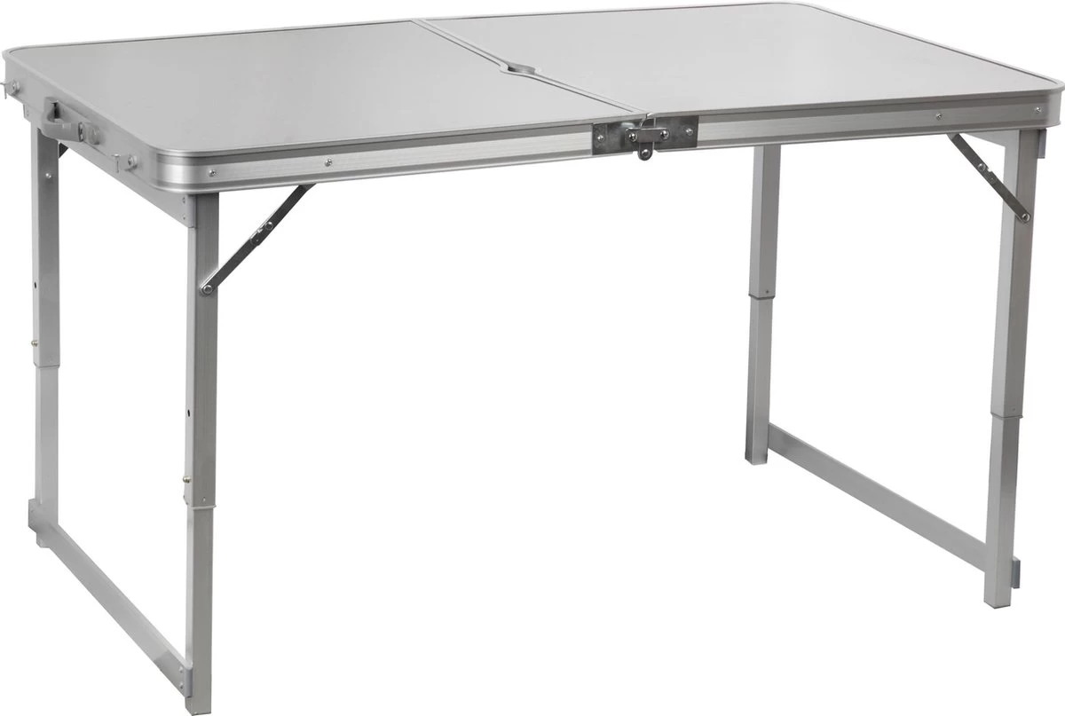 Capture Outdoor, "Camp6 AL-120L" Luxe Inklapbare Stabiele Kampeertafel, Voor 6 Personen, Aluminium, 70x120cm, Aluminium Vierkante Poten, In De Hoogte Regelbaar, Inklapbaar In Een Draagbare Koffer Formaat, Met Steun Voor Parasol, …