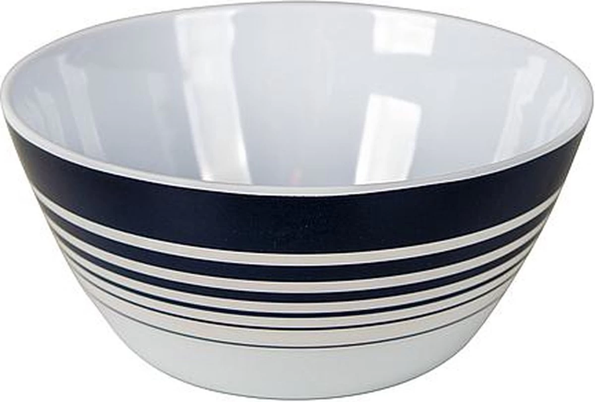 Bo-Camp - Servies - Classic - 16-Delig - Wit/Navy - Afbeelding 10