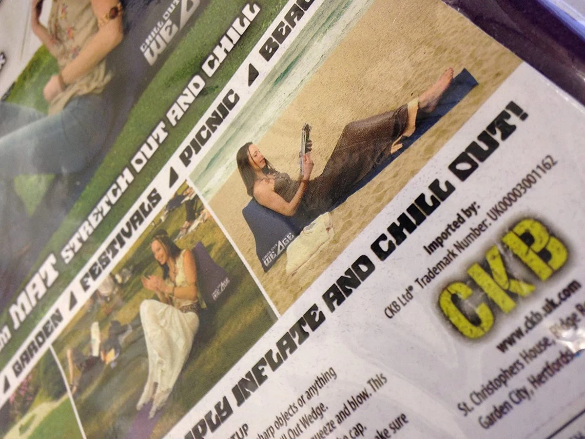 CKB LTD - Chill Out - Luchtbed - Campingstoel - Wedge Opblaasbare Ligstoel - Blauw Strandstoel 1 Persoons Volwassen Luchtbedden Kampeerstoel Vouwstoel Stoel Slaapmatje Slaapmatten Opvouwbaar Volwassenen Tuinstoel Opblaasstoel Kampeerstoelen Lucht - Afbeelding 7