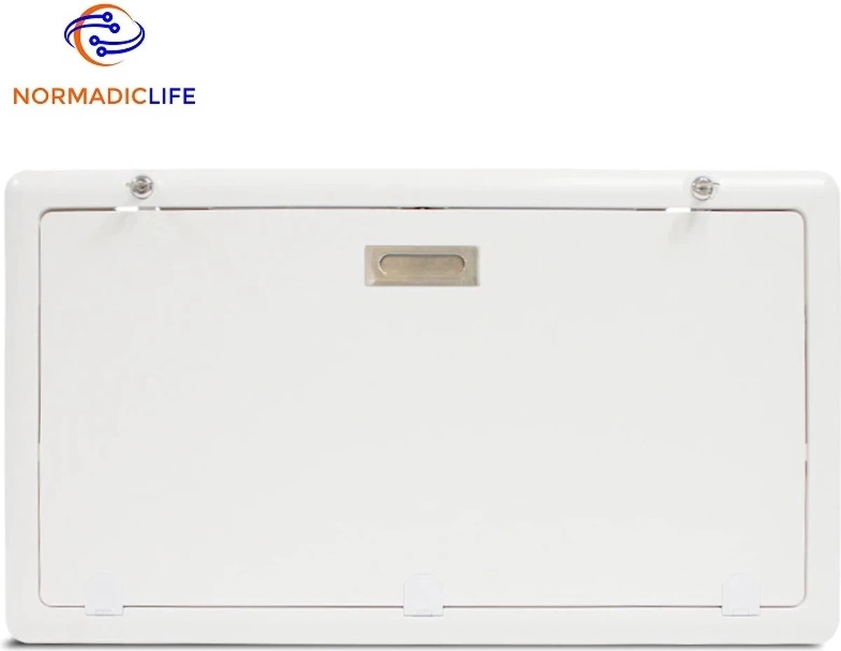 Merkloos NormadicLife® - Outdoor – Opklapbare Tafel - Eettafel – Tafel Voor Buitenkeuken - Caravan – Camper – Picknicktafel - Ingebouwd Ledlicht – Wit - Afbeelding 6