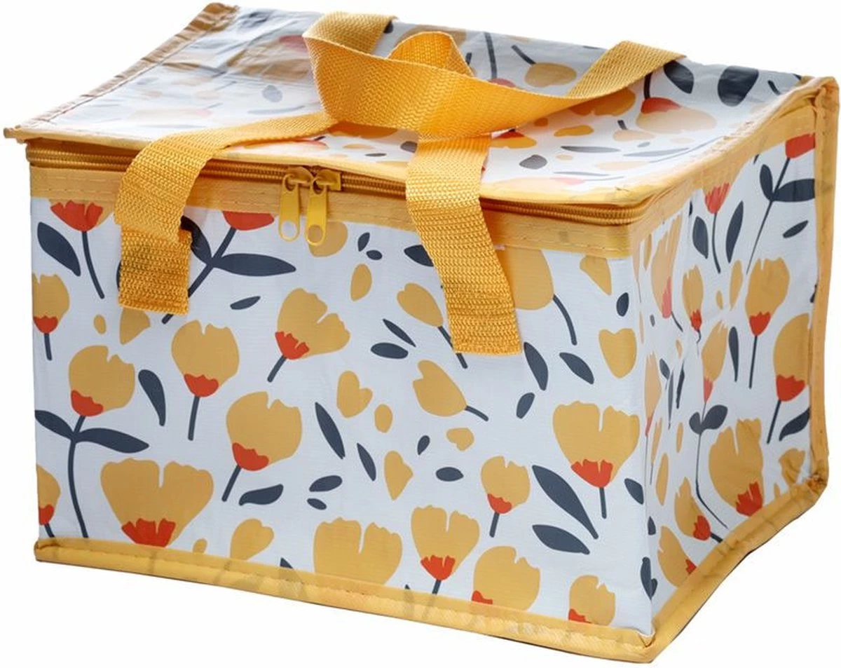 Kleine Lunch/sixpack Koeltas - Boterbloem Print - 20 X 30 Cm - 12 L - Afbeelding 6