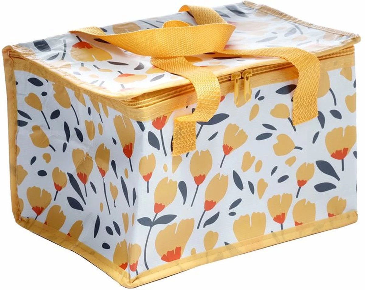 Kleine Lunch/sixpack Koeltas - Boterbloem Print - 20 X 30 Cm - 12 L - Afbeelding 4