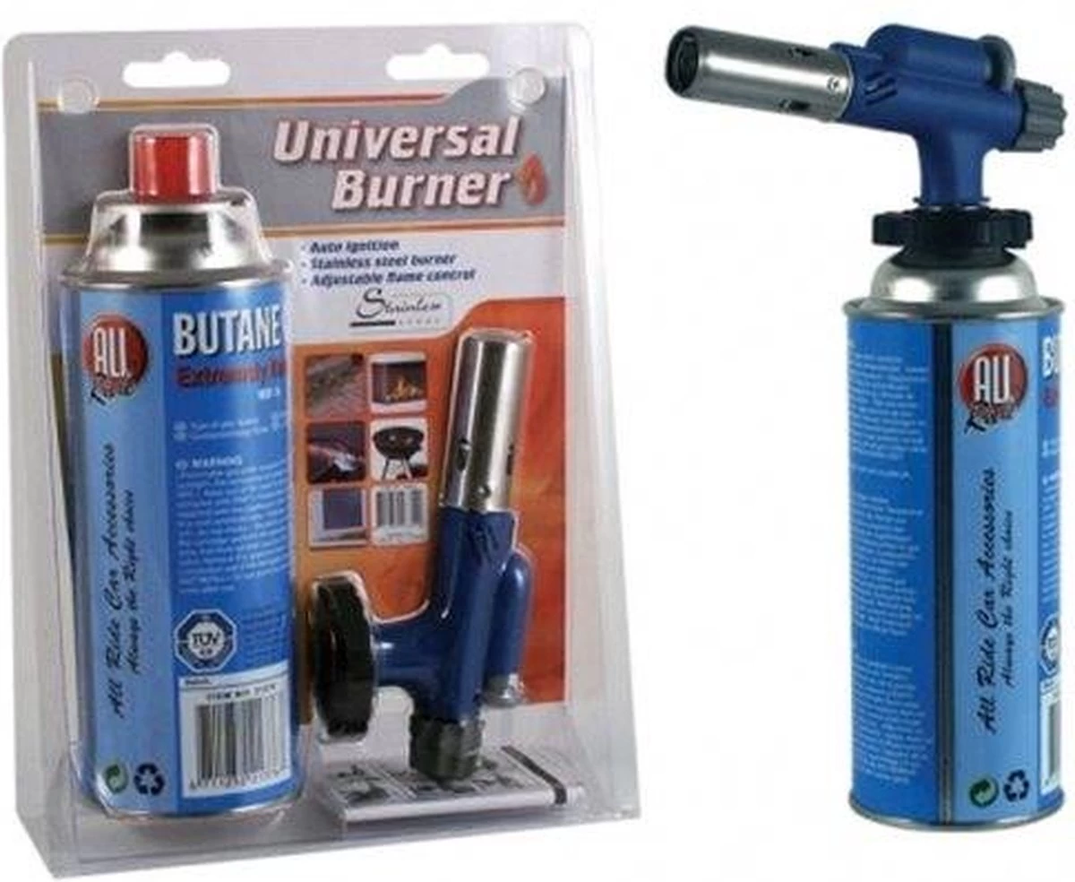 Merkloos Gasbrander + Gasbus Camping Vuur 227 Gram - Afbeelding 4