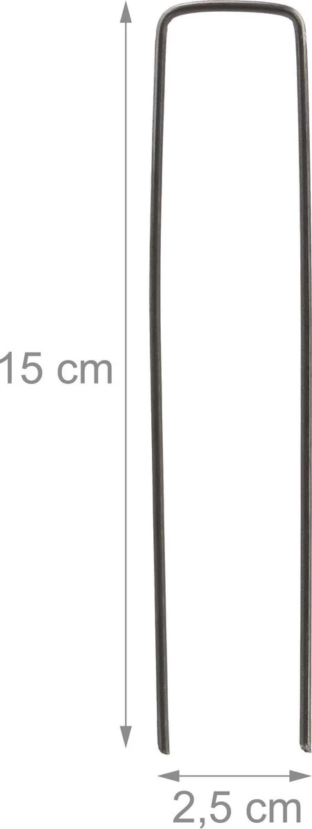 Relaxdays 100x Gronddoekpen - Grondanker - Haring - Gronddoekhaak - Grondhaken - 2mm - Afbeelding 4