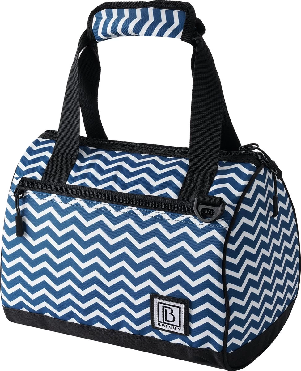 Brisby 4 Laags Geïsoleerde Koeltas - Lunchtas 10 Liter - Zigzag Blauw - Afbeelding 2
